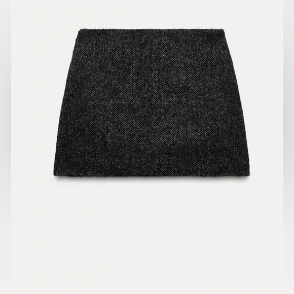 Zara Embroidered Herringbone Skirt Zara Women Collection | NWT - Picture 3 of 7